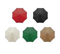 WYQXTY Toldo de repuesto para sombrilla Cubierta superior de dosel for sombrilla de repuesto, 270-300 cm, 8 varillas, multicolor, for sombrilla de patio(Khaki,300Cm/10Ft)