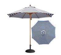 WYQXTY Toldo de repuesto para sombrilla Toldo de repuesto for sombrilla de patio, 6/8 varillas, 270/300 cm, multicolor(Blue White,6Rib-300Cm)