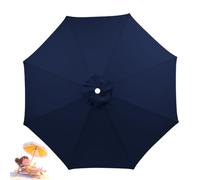 WYQXTY Toldo de repuesto para sombrilla Toldo resistente del reemplazo de agua for tamaños múltiples multicolores del paraguas del patio(Navy,270Cm-6Ribs)