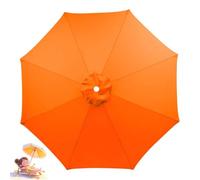 WYQXTY Toldo de repuesto para sombrilla Toldo resistente del reemplazo de agua for tamaños múltiples multicolores del paraguas del patio(Orange,300Cm-8Ribs)