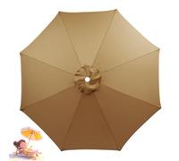 WYQXTY Toldo de repuesto para sombrilla Toldo resistente del reemplazo de agua for tamaños múltiples multicolores del paraguas del patio(Khaki,230Cm-8Ribs)