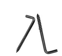 WYQXTY Tornillos con gancho en forma de L Tornillo de gancho en forma de L, 5-40 piezas, acero al carbono, chapado en negro, varios tamaños(3.4x40mm 20pcs)