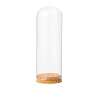 WYQXTY Vitrina con campana de cristal Base de madera cúpula campana cristal, exhibición flores secas sobremesa, 8-9cmx10-18cm(9cmx18cm)