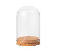 WYQXTY Vitrina con campana de cristal Base de madera cúpula campana cristal, exhibición flores secas sobremesa, 8-9cmx10-18cm(8cmx10cm)
