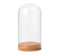 WYQXTY Vitrina con campana de cristal Base de madera cúpula campana cristal, exhibición flores secas sobremesa, 8-9cmx10-18cm(9cmx12cm)