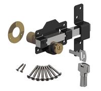 Wyre Direct - Cerraduras de puerta (70 mm, 5 llaves, doble cierre), color negro