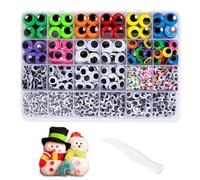WYRGQIQN 1700 Piezas de plástico Autoadhesivo Wobbly Googly Wiggle Eyes para DIY Craft Scrapbooking Accesorios