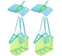 WYRGQIQN 2 Piezas bolsa juguetes playa, Bolsas y redes para juguetes, Bolsa de Malla para Niños, Bolsa Almacenamiento de Juguetes Playa de baño Multiusos de Gran Capacidad