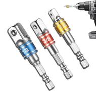 WYRGQIQN Adaptador Hexagonal A 1/4", 1/2", 3/8" 3 Piezas Adaptador De Vaso Hexagonal Adaptador De Vaso Llave De Vaso Juego De Tuercas ConexióN Alargador De Cabezal Para Destornilladores InaláMbricos