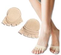 WYRGQIQN BEROZA Metatarsianos Almohadillas, Almohadillas de Tela de Nido de Abeja en Antepié Cojines, de Cojín de Bola de Pie, Media Palma De Cinco Dedo Calcetines Damas Invisible