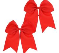 WYRGQIQN Lazo Grande Rojo para el Pelo,Lazos Pelo Niña Banda,Accesorios Pelo Niña - Set de 2 Gomas y Lazos Rojos para Mujer y Niñas con Diseño Adorable y Resistente,Tocados para Damas y Niñas Fiesta