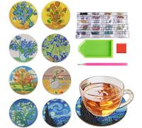 WYRGQIQN Van Gogh Pintura de Diamantes Posavasos, Van Gogh Cuadros de Diamantes para Hacer - Kit Manualidades Adultos, La Plaça Del Diamant, Pintura Diamante Jóvenes - El Camino del Artista