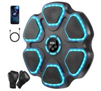 WYRIAZA Máquina de Boxeo Musical para Adultos y Niños, Boxeo Pared Musical con Bluetooth Guantes de Boxeo, Maquina Boxeo Musical Pared Music Boxing Machine con LED, 11 Modos y 9 Velocidades