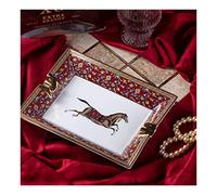 WYRMB Posacenere In Ceramica con Motivo A Vassoi per Sigari, Posacenere Creativo Da Tavolo, Posacenere 21 * 17 Cm 8,2 * 6,6 Pollici per Casa/Ufficio/Bar, Portacenere,Cavallo di Fiori