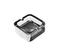 WYRMB Posacenere In Vetro Splendidamente Portacenere Portatile per Fumatori Portacenere Di Alta Qualità Portacenere Da Tavolo per Fumatori Vassoio Decorativo Quadrato Pratico,Grigio