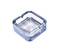 WYRMB Posacenere In Vetro Splendidamente Portacenere Portatile per Fumatori Portacenere Di Alta Qualità Portacenere Da Tavolo per Fumatori Vassoio Decorativo Quadrato Pratico,BLU