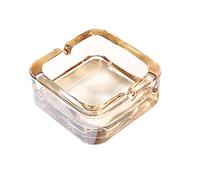 WYRMB Posacenere In Vetro Splendidamente Portacenere Portatile per Fumatori Portacenere Di Alta Qualità Portacenere Da Tavolo per Fumatori Vassoio Decorativo Quadrato Pratico,Ambra
