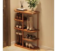 WYRNOBRX Zapatero De Bambú con Compartimentos para Botas Mueble Zapatero Armario De Almacenamiento Estrecho Zapatera 3 Niveles para Entrada De Casa, El Pasillo, Muebles,Natural/b