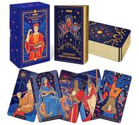 Wyspell Blue Starlight tarot Deck: cartas inspiradas en el cielo estrellado con instrucciones (idioma español no garantizado), juego único de cartas de tarot