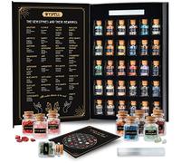Wyspell Cristales para brujería en frascos, 30 unidades, cristales de bruja reales en una botella, cristales de brujería de altar y piedras curativas, suministros de brujería de cristal, mini piedras