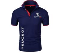 WYSTEN Camiseta Hombre p.e.u, Po.lo Camiseta de Tenis de Ajuste Delgado, Ropa Sudoración Ultra Ligera y Transpirable, Ajuste(Dark Blue,XL)