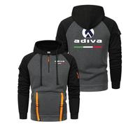 WYSTEN Sudadera con capucha y cremallera hombre Para Adi-v.a, Resistente y duradero al uso, Perfetto per città, scuola e università, Protege(Dark Grey,XXL)