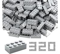 WYSWYG Juego de Bloques de construcción - Compatible, Regalo para niños y niñas, Gris