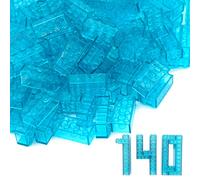 WYSWYG Set de 140 Piezas de Bloques de construcción, Apto para niños y Aficionados al Moc - Azul Transparente