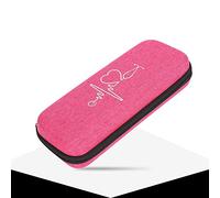 Wytino Bolsa de Almacenamiento de Estetoscopio, Caja de Bolsa de Almacenamiento de Viaje de eva de Estetoscopio Multifuncional Caja con Bolsillo de Malla para protección de Estetoscopio(Rosa roja)