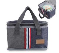 Wytino Bolsa Termica Comida, TéRmica Porta Alimentos HerméTica Bolsa TéRmica Plegable Bolso Nevera TéRmica Tela Bolsas TéRmicas Negro Para Llevar Comida Nevera Negro