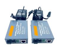 WYuni 1 Par HTB-3100 Convertidor De Medios De Fibra Óptica Transceptor De Fibra Convertidor De Fibra Única 25kmSC 10/100M Fibra Monomodo (Size : EU)