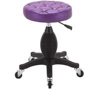 WYUYIWH Taburete redondo con ruedas ajustable hidráulico con ruedas, altura ajustable