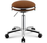WYUYIWH Taburete redondo con ruedas para belleza, silla redonda con ruedas de altura ajustable, taburete giratorio y ajustable, taburete giratorio ajustable para matrimonio