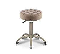 WYUYIWH Taburete redondo con ruedas, silla ajustable con ruedas para masaje, salón de belleza, tienda de cocina, taburete giratorio resistente, F