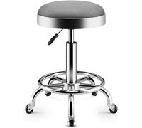 WYUYIWH Taburete redondo con ruedas, silla giratoria de altura ajustable, taburete hidráulico resistente con ruedas, taburete giratorio para salón de belleza para cocina, bar, masaje de tatuajes