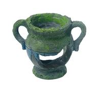 Wyvix 2 uds Cuevas y escondites de Acuario, urna Rocas for pecera, Cueva Peces Cubierta Musgo escondite camarones for Decoraciones peceras Esquina(Shabbydoubleearaltar)