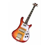 Wyvix Bajo eléctrico de 4 cuerdas, serie profesional, cuerpo tilo macizo y diapasón palisandro con pastillas pasivas for rock metal(Brown)