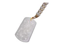 Wyvix Colgante de dragón del zodíaco jade hetiano, collar bestia mítica tallada en nefrita certificada, amuleto autoridad la suerte