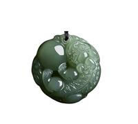 Wyvix Collar con colgante de Jade Natural Hetian Pixiu, piedra verde y blanca, amuleto la riqueza Pi Yao tallado a mano, suerte, joyería
