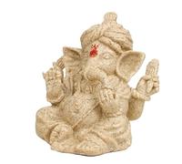 Wyvix Estatua de Ganesha, ídolo hindú Piedra Arenisca, Figura Señor Elefante Ganesh 4,3 Pulgadas for salpicadero Coche, decoración del hogar Mandir Diwali(B)