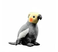 Wyvix Peluche Realista de cacatúa Gris: Loro 18 cm con Cresta Amarilla
