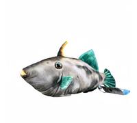 Wyvix Peluche Realista de pez Lima - Chaqueta Cuero Aleta Verde Suave 42 cm