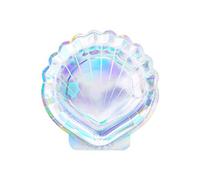wYw 6 platos de papel de concha de mar - colección de fiesta de sirena, 18 cm