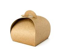 wYw - Juego de 10 Cajas de Papel Kraft para Invitados, 6 x 6 x 5,5 cm