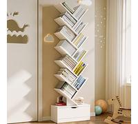 WYWL Estante de árbol - Estantería creativa en forma de árbol | Estante de almacenamiento perfecto para dormitorio, sala de estar y oficina en casa - Estantería