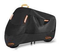 WYWNQ Fundas Motos para Harley Fat Boy, Impermeable Motorcycle Cover Tela Oxford Cubre Moto Cubierta Motocicleta Anti UV Protector Accesorios,A-Orange