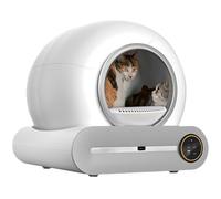 WYWY Bandeja de arena para gatos autolimpiable, caja de arena para gatos actualizada totalmente automática, bandeja de arena robot inteligente de 65 litros con aplicación, monitoreo infrarrojo,