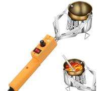 WYWY Horno de Fusión Eléctrico de Temperatura Ajustable 150-450°C - Kit de Crisol para Fundir Plomo, Oro y Plata, para Fabricación de Joyería DIY, Fundición de Metales y Manualidades(380w)