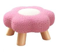 WYWY Taburete Otomano, Cómodo cojín con Forma de Flor, reposapiés Multiusos, Taburete pequeño para Dormitorio, apartamento, mesita de Noche, Porche y salón.(Morado.,32cm)