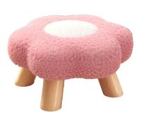 WYWY Taburete Otomano, Cómodo cojín con Forma de Flor, reposapiés Multiusos, Taburete pequeño para Dormitorio, apartamento, mesita de Noche, Porche y salón.(Rosa,18cm)